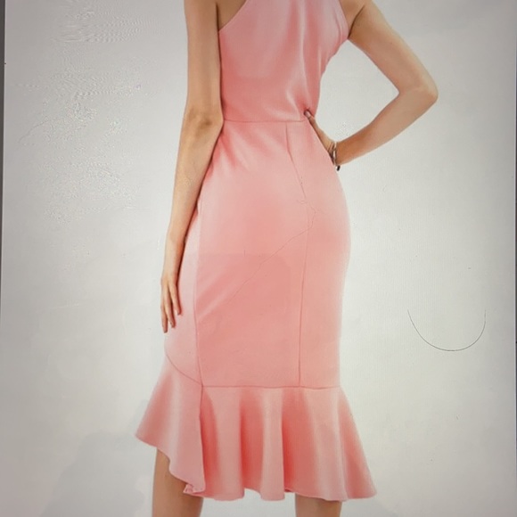 Milly Penzance peach sleeveless bodycon dress in size L - Picture 5 of 9